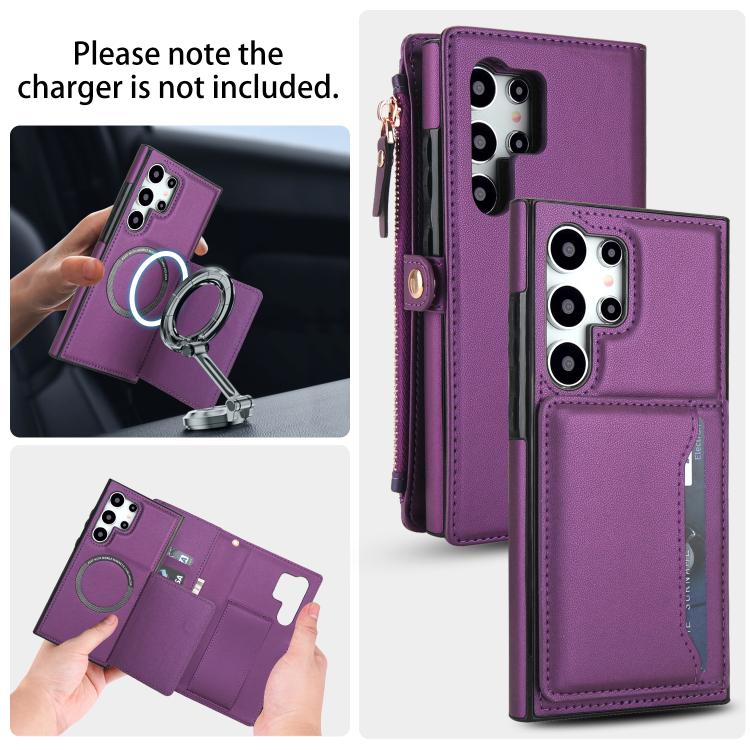 For Samsung Galaxy S24 Ultra 5G Multifunctional Wallet Detachable Leather Phone Case with Lanyard