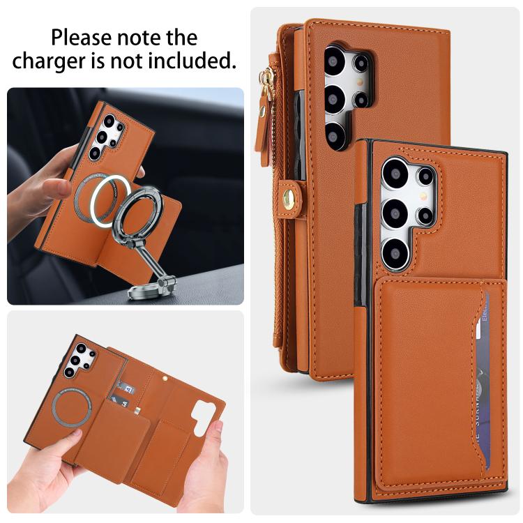 For Samsung Galaxy S24 Ultra 5G Multifunctional Wallet Detachable Leather Phone Case with Lanyard