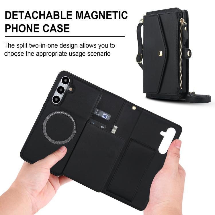For Samsung Galaxy S24 5G Multifunctional Wallet Detachable Leather Phone Case with Lanyard
