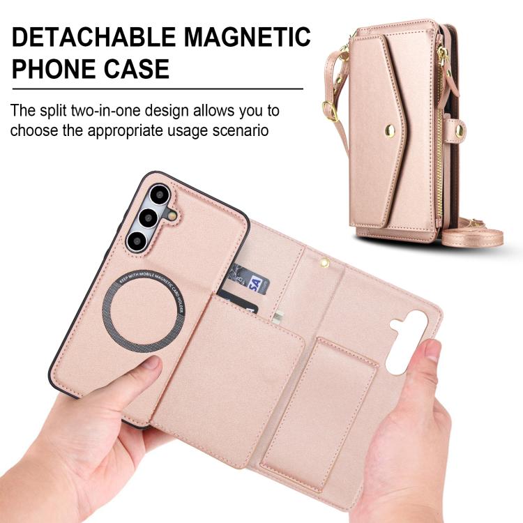 For Samsung Galaxy S24 5G Multifunctional Wallet Detachable Leather Phone Case with Lanyard