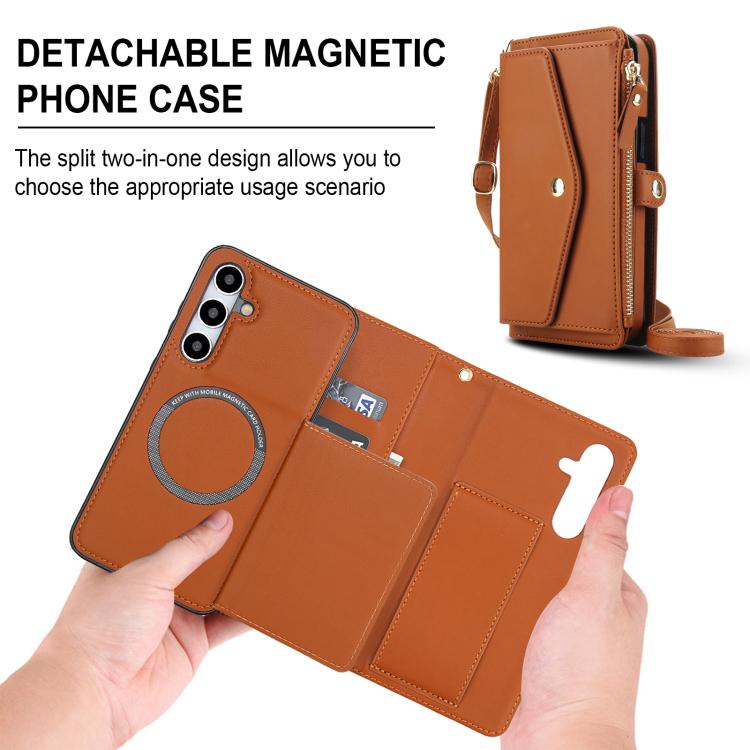 For Samsung Galaxy S24 5G Multifunctional Wallet Detachable Leather Phone Case with Lanyard