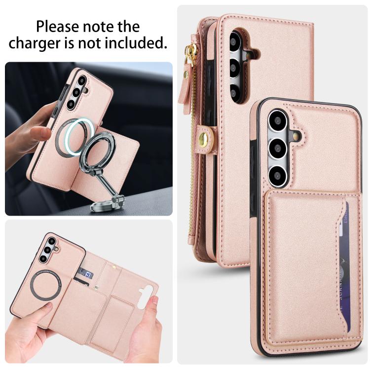 For Samsung Galaxy S24 FE 5G Multifunctional Wallet Detachable Leather Phone Case with Lanyard
