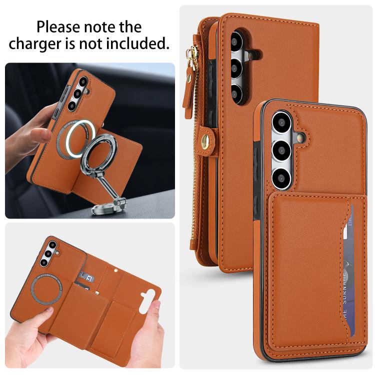 For Samsung Galaxy S24 FE 5G Multifunctional Wallet Detachable Leather Phone Case with Lanyard