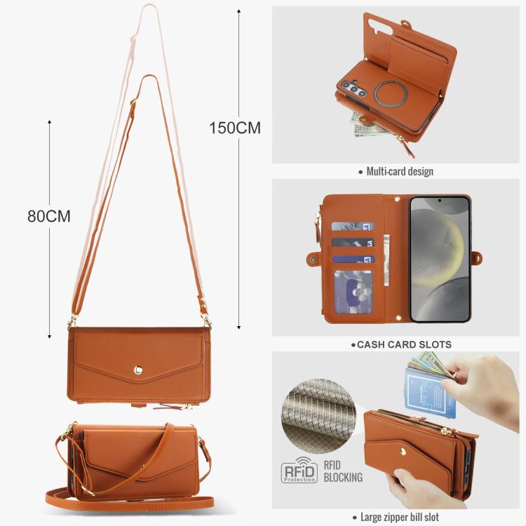 For Samsung Galaxy S24 FE 5G Multifunctional Wallet Detachable Leather Phone Case with Lanyard