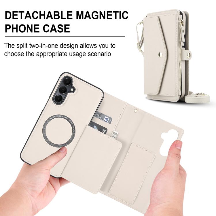 For Samsung Galaxy S23+ 5G Multifunctional Wallet Detachable Leather Phone Case with Lanyard