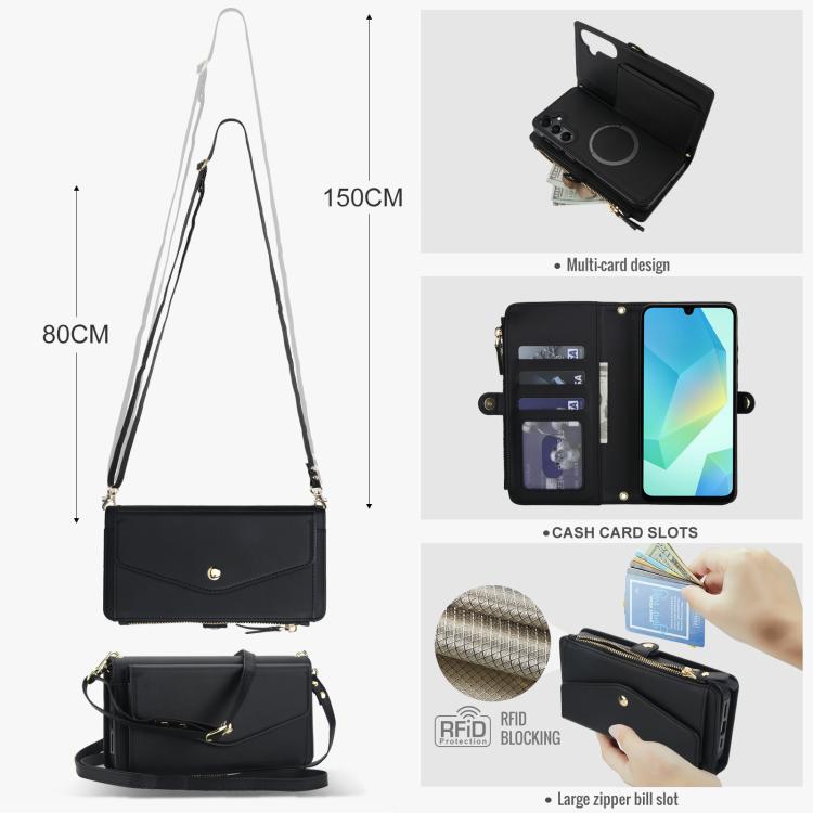 For Samsung Galaxy S23+ 5G Multifunctional Wallet Detachable Leather Phone Case with Lanyard
