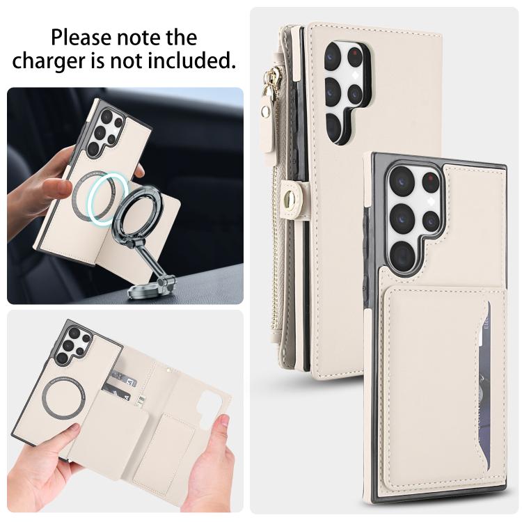For Samsung Galaxy S22 Ultra 5G Multifunctional Wallet Detachable Leather Phone Case with Lanyard
