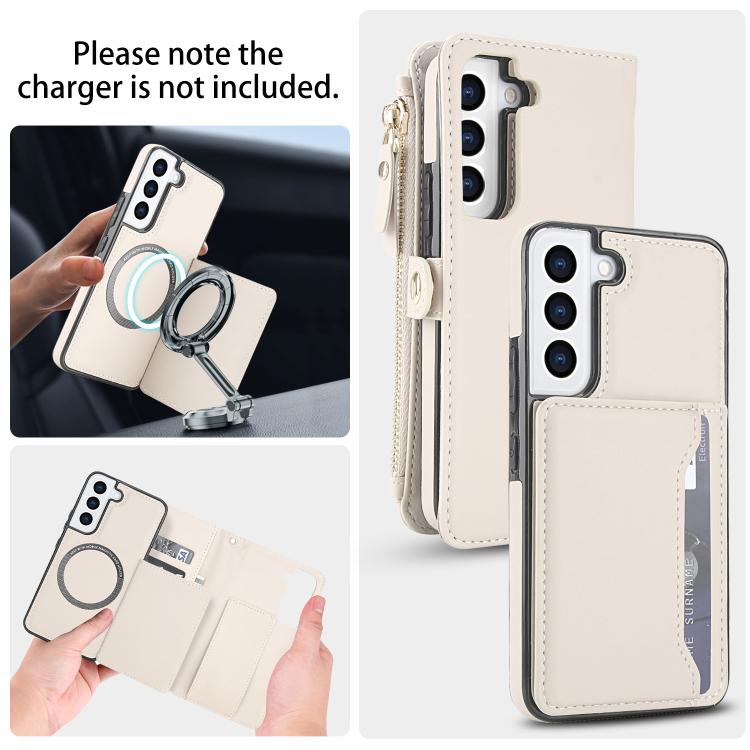 For Samsung Galaxy S22+ 5G Multifunctional Wallet Detachable Leather Phone Case with Lanyard