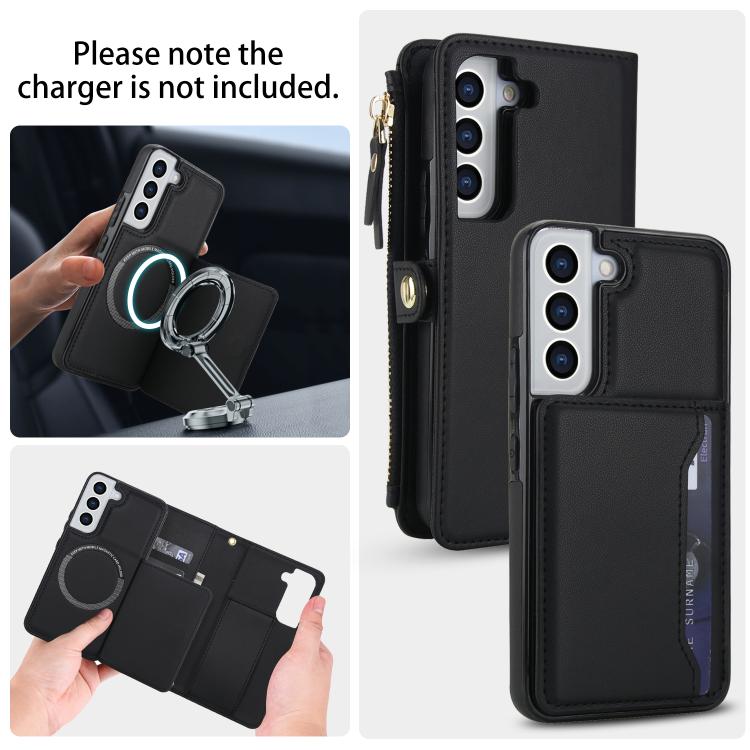 For Samsung Galaxy S22+ 5G Multifunctional Wallet Detachable Leather Phone Case with Lanyard