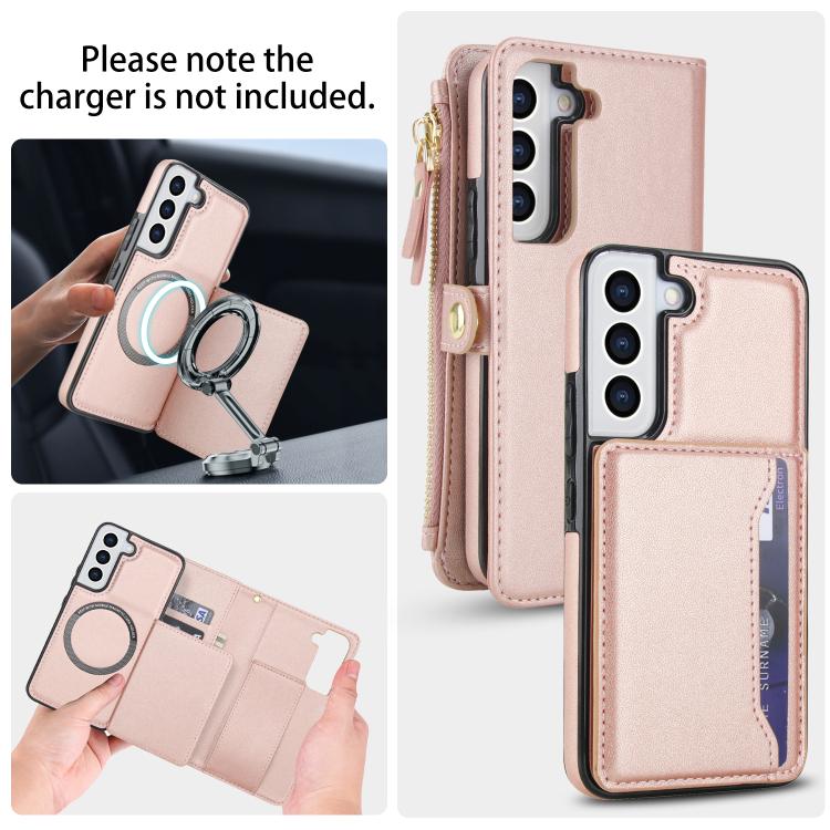 For Samsung Galaxy S22+ 5G Multifunctional Wallet Detachable Leather Phone Case with Lanyard