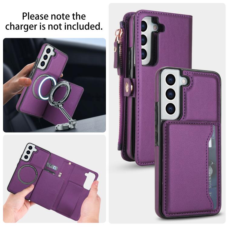 For Samsung Galaxy S22+ 5G Multifunctional Wallet Detachable Leather Phone Case with Lanyard
