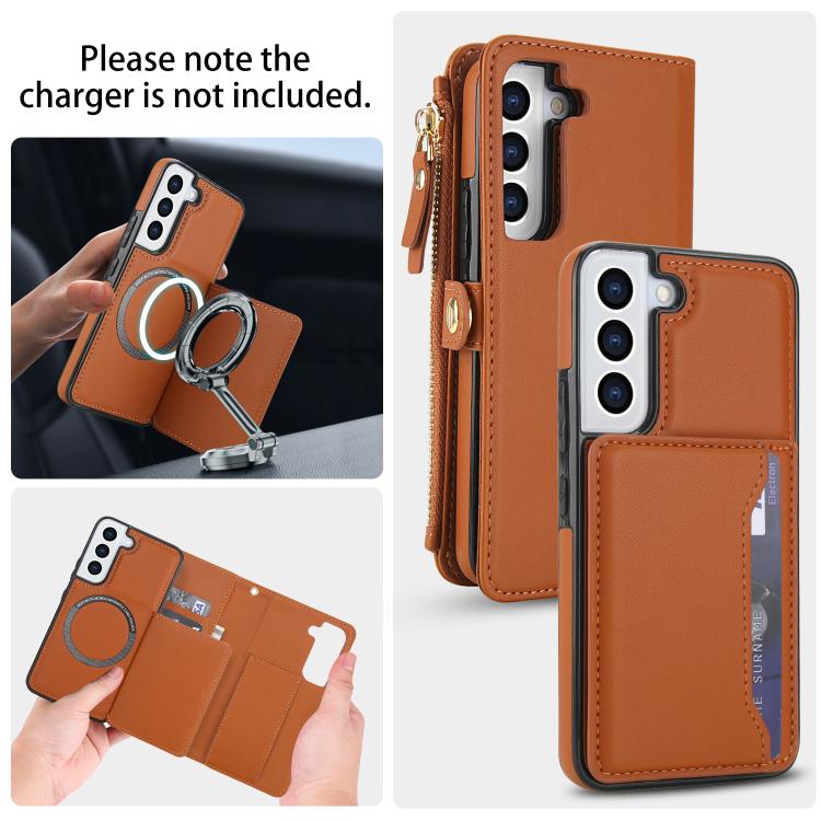 For Samsung Galaxy S22+ 5G Multifunctional Wallet Detachable Leather Phone Case with Lanyard