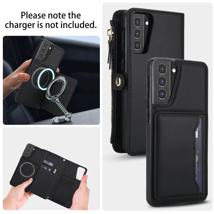 For Samsung Galaxy S21+ 5G Multifunctional Wallet Detachable Leather Phone Case with Lanyard