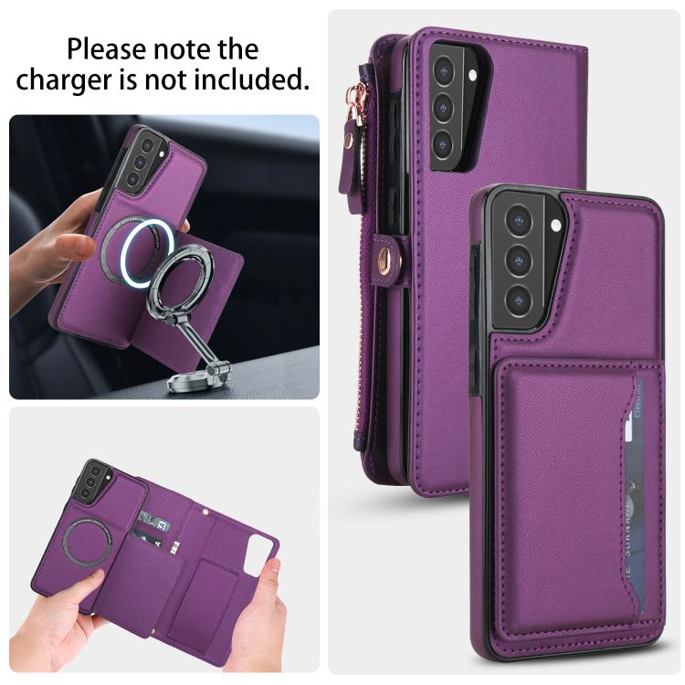 For Samsung Galaxy S21+ 5G Multifunctional Wallet Detachable Leather Phone Case with Lanyard