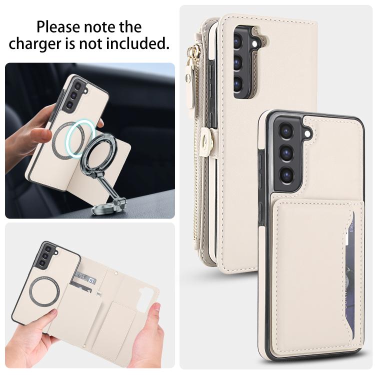 For Samsung Galaxy S21 FE 5G Multifunctional Wallet Detachable Leather Phone Case with Lanyard