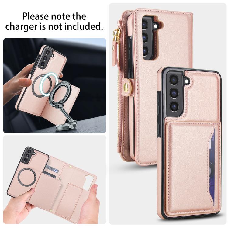 For Samsung Galaxy S21 FE 5G Multifunctional Wallet Detachable Leather Phone Case with Lanyard