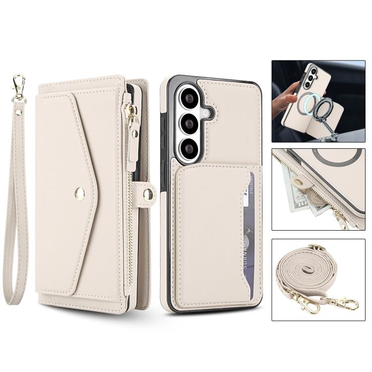 For Samsung Galaxy S26+ 5G Multifunctional Wallet Detachable Leather Phone Case with Lanyard