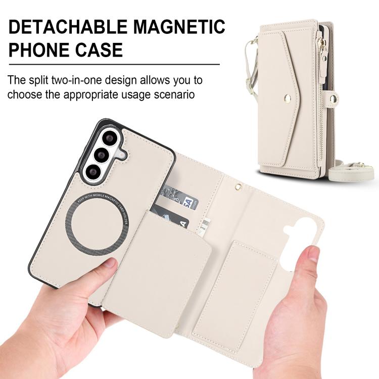 For Samsung Galaxy S26+ 5G Multifunctional Wallet Detachable Leather Phone Case with Lanyard