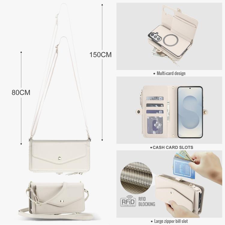 For Samsung Galaxy S26+ 5G Multifunctional Wallet Detachable Leather Phone Case with Lanyard