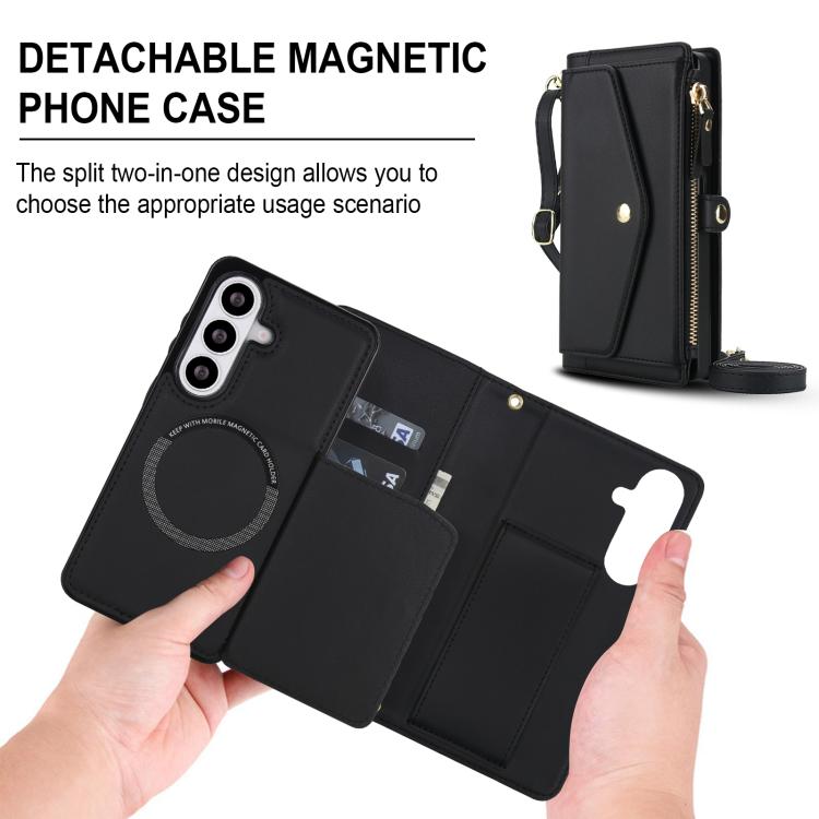 For Samsung Galaxy S26+ 5G Multifunctional Wallet Detachable Leather Phone Case with Lanyard