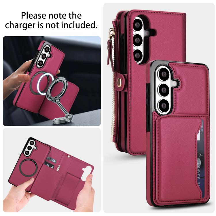 For Samsung Galaxy S26+ 5G Multifunctional Wallet Detachable Leather Phone Case with Lanyard