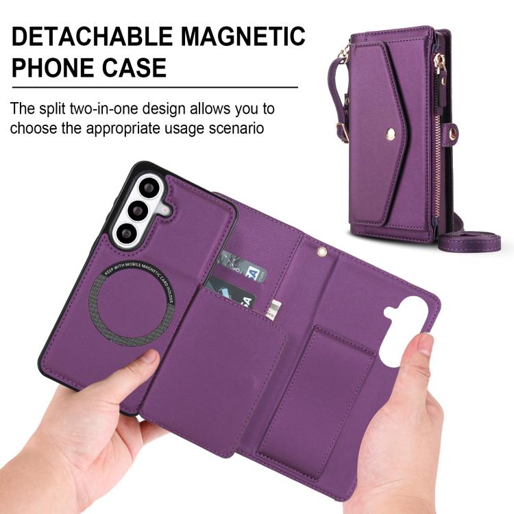 For Samsung Galaxy S26+ 5G Multifunctional Wallet Detachable Leather Phone Case with Lanyard