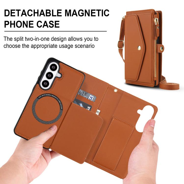 For Samsung Galaxy S26+ 5G Multifunctional Wallet Detachable Leather Phone Case with Lanyard