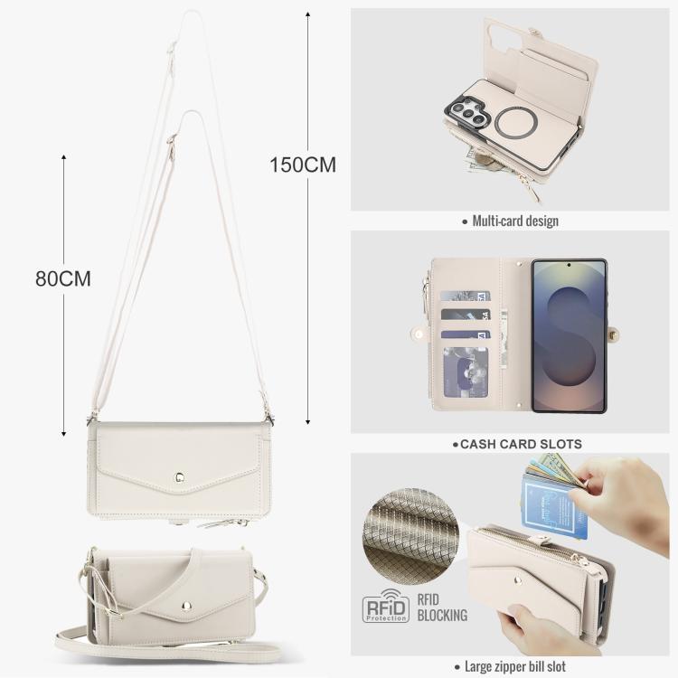 For Samsung Galaxy S26 Ultra 5G Multifunctional Wallet Detachable Leather Phone Case with Lanyard