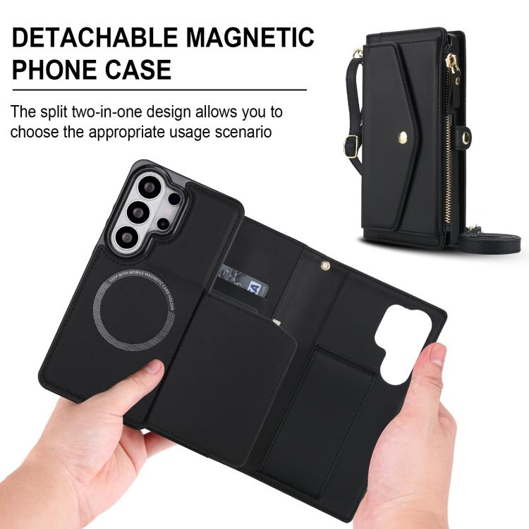 For Samsung Galaxy S26 Ultra 5G Multifunctional Wallet Detachable Leather Phone Case with Lanyard