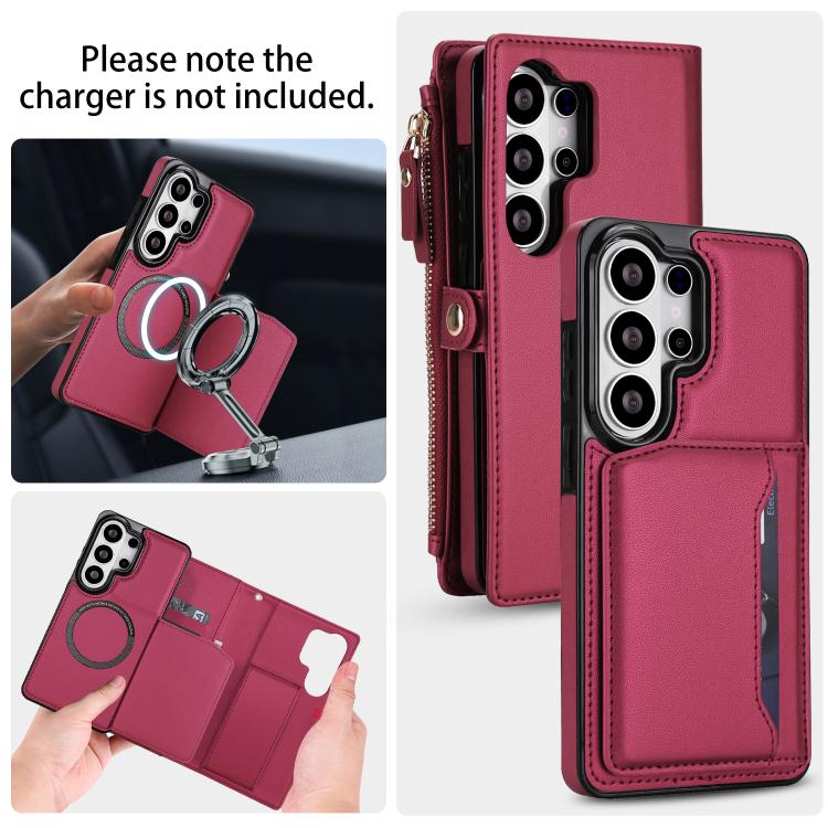 For Samsung Galaxy S26 Ultra 5G Multifunctional Wallet Detachable Leather Phone Case with Lanyard