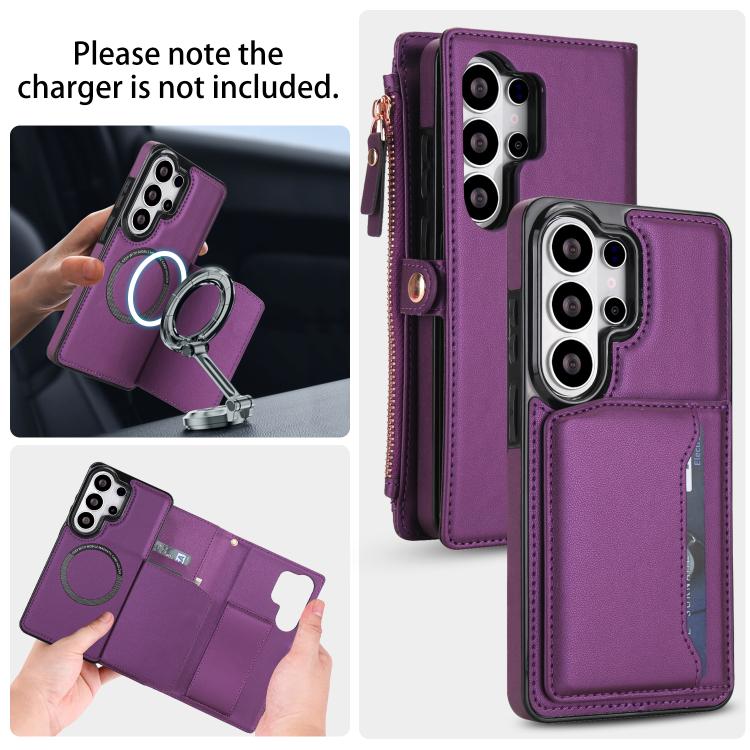 For Samsung Galaxy S26 Ultra 5G Multifunctional Wallet Detachable Leather Phone Case with Lanyard