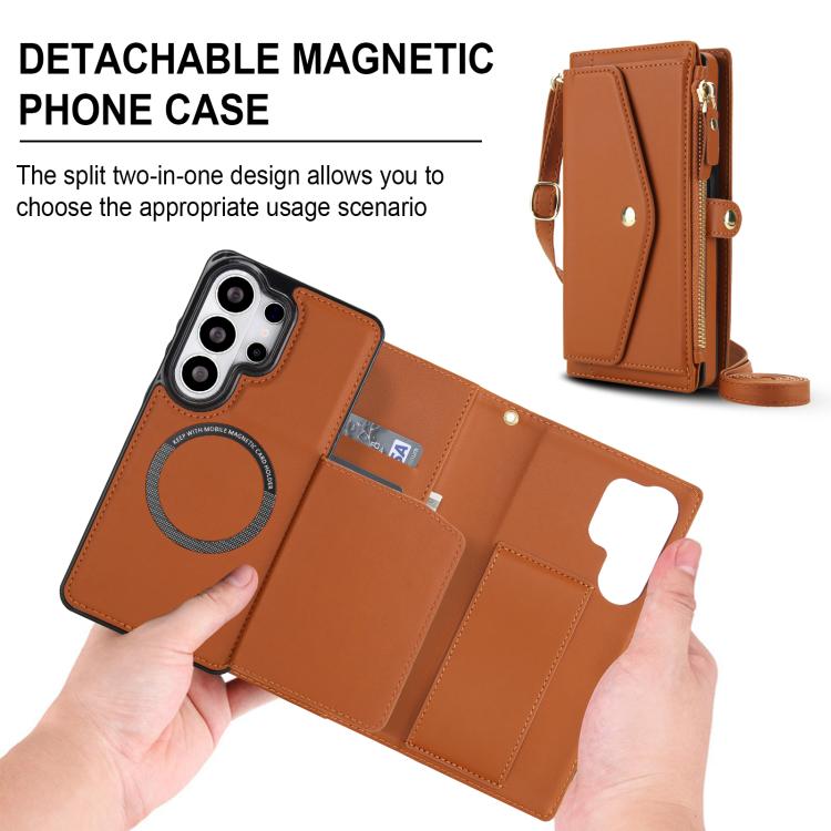 For Samsung Galaxy S26 Ultra 5G Multifunctional Wallet Detachable Leather Phone Case with Lanyard