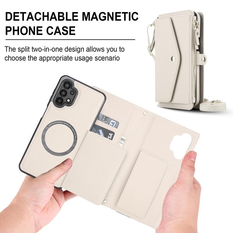 For Samsung Galaxy A13 4G / 5G Multifunctional Wallet Detachable Leather Phone Case with Lanyard