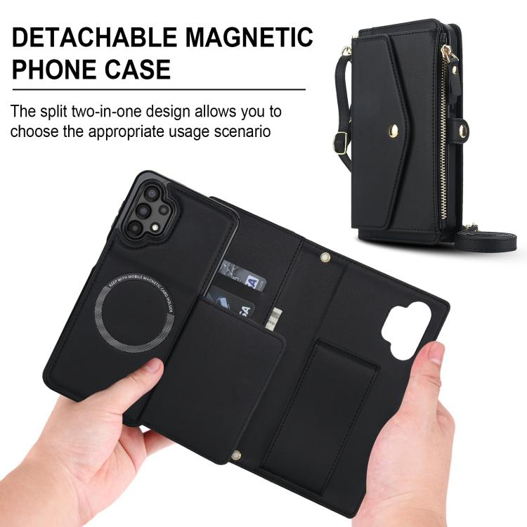 For Samsung Galaxy A13 4G / 5G Multifunctional Wallet Detachable Leather Phone Case with Lanyard