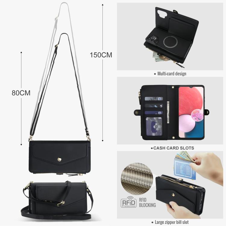 For Samsung Galaxy A13 4G / 5G Multifunctional Wallet Detachable Leather Phone Case with Lanyard