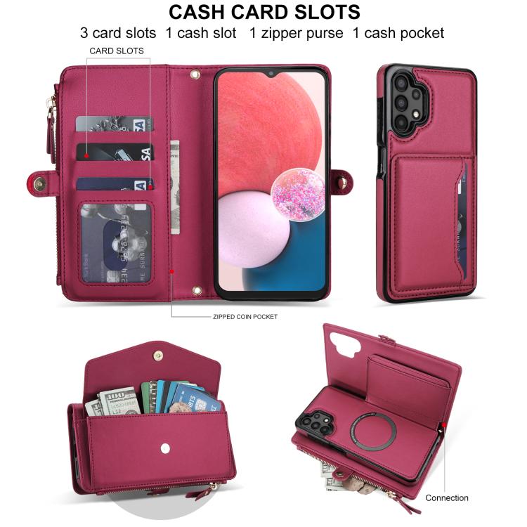 For Samsung Galaxy A13 4G / 5G Multifunctional Wallet Detachable Leather Phone Case with Lanyard