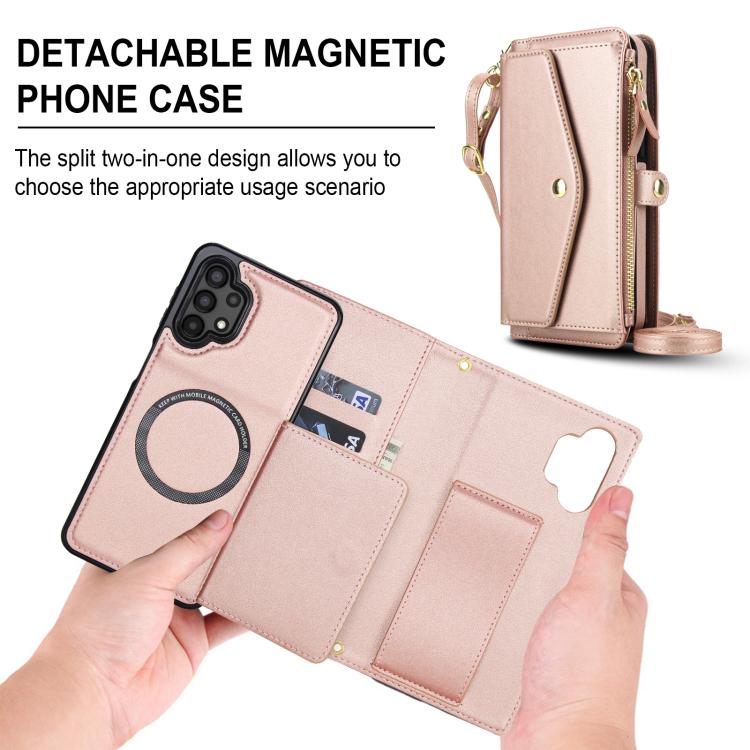 For Samsung Galaxy A13 4G / 5G Multifunctional Wallet Detachable Leather Phone Case with Lanyard
