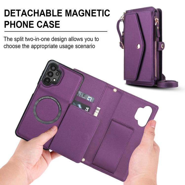 For Samsung Galaxy A13 4G / 5G Multifunctional Wallet Detachable Leather Phone Case with Lanyard