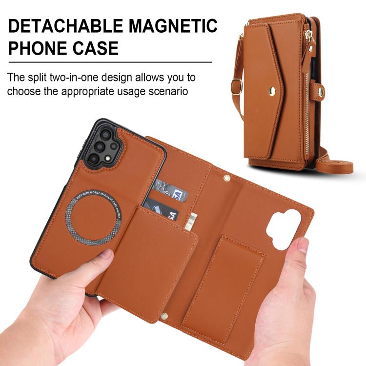 For Samsung Galaxy A13 4G / 5G Multifunctional Wallet Detachable Leather Phone Case with Lanyard