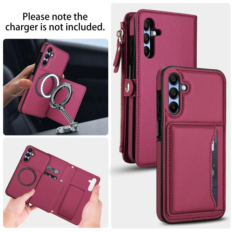 For Samsung Galaxy A15 4G / 5G Multifunctional Wallet Detachable Leather Phone Case with Lanyard