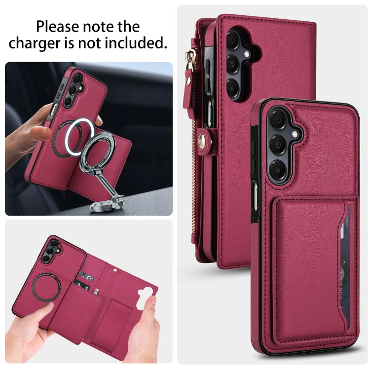 For Samsung Galaxy A16 5G Multifunctional Wallet Detachable Leather Phone Case with Lanyard