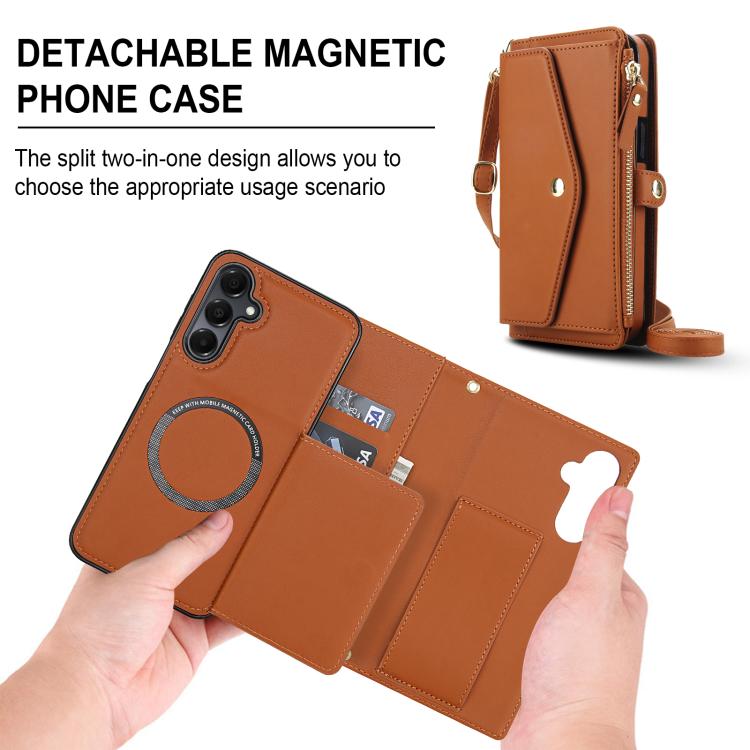 For Samsung Galaxy A16 5G Multifunctional Wallet Detachable Leather Phone Case with Lanyard