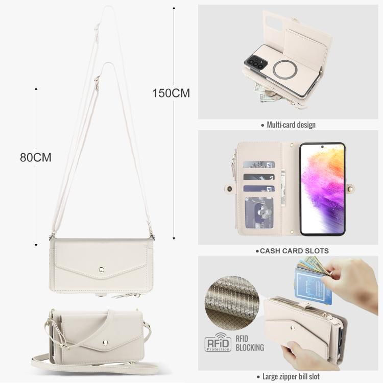 For Samsung Galaxy A33 5G Multifunctional Wallet Detachable Leather Phone Case with Lanyard