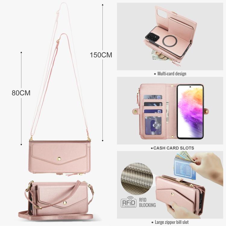 For Samsung Galaxy A33 5G Multifunctional Wallet Detachable Leather Phone Case with Lanyard