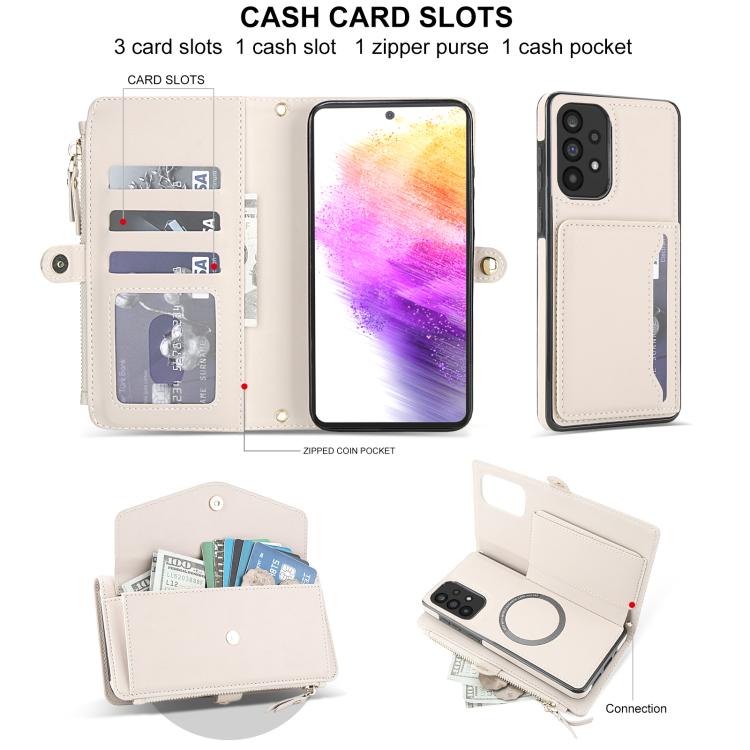 For Samsung Galaxy A52 5G Multifunctional Wallet Detachable Leather Phone Case with Lanyard