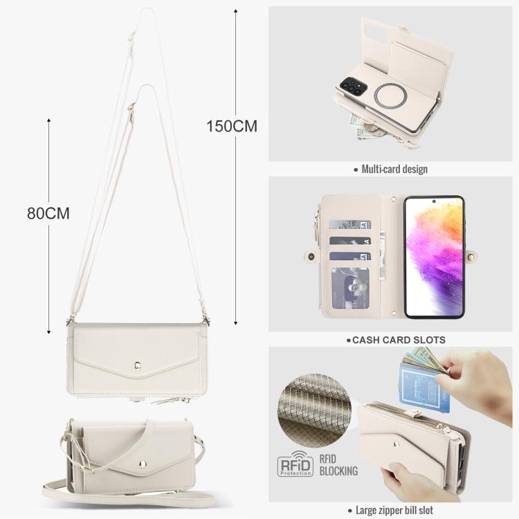 For Samsung Galaxy A52 5G Multifunctional Wallet Detachable Leather Phone Case with Lanyard