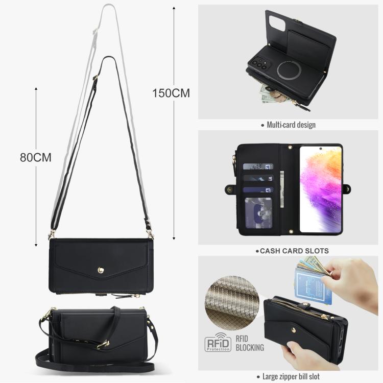 For Samsung Galaxy A52 5G Multifunctional Wallet Detachable Leather Phone Case with Lanyard