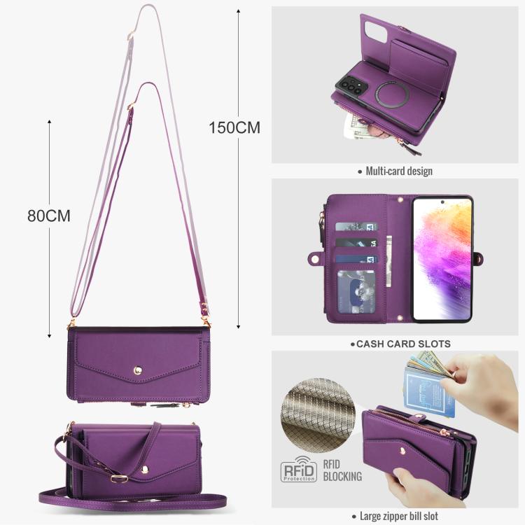 For Samsung Galaxy A53 5G Multifunctional Wallet Detachable Leather Phone Case with Lanyard
