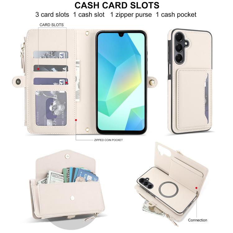 For Samsung Galaxy A54 5G Multifunctional Wallet Detachable Leather Phone Case with Lanyard