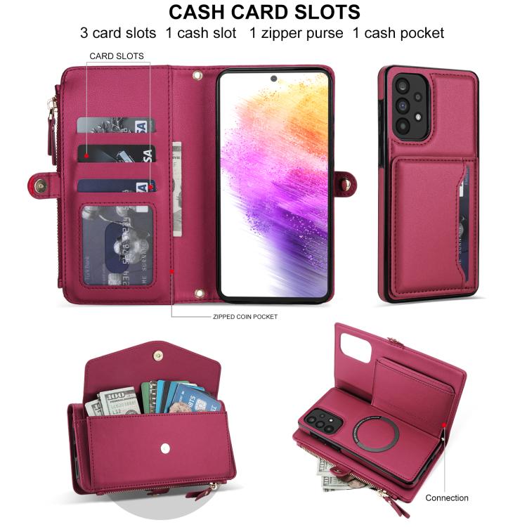 For Samsung Galaxy A72 5G Multifunctional Wallet Detachable Leather Phone Case with Lanyard